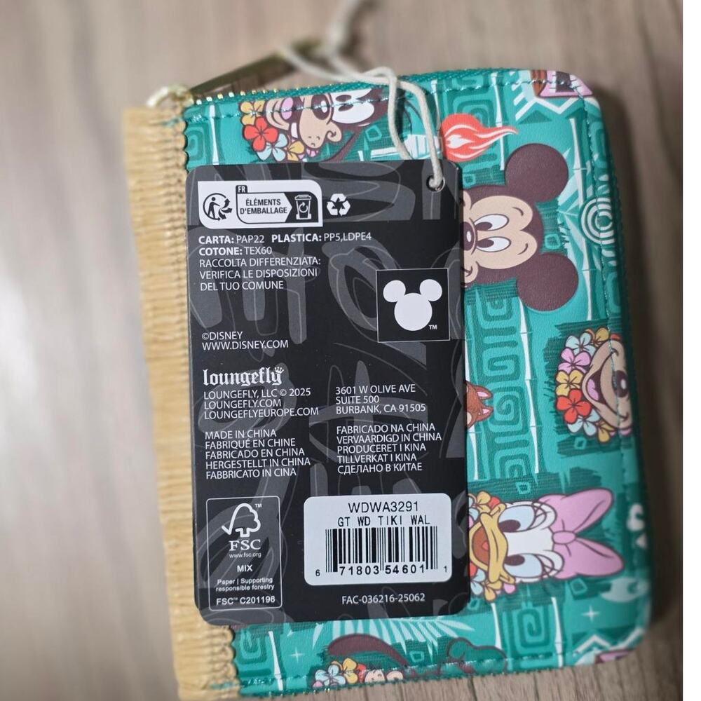 Loungefly Disney Mickey and Friends Tiki Wallet | NEW - Picture 7 of 7